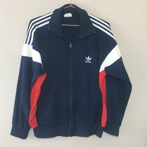 Adidas • Vintage Polyester Track Jacket • Sz Large
